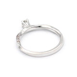 Μονόπετρο δαχτυλίδι λευκόχρυσο με διαμάντια - WDX136