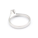 Μονόπετρο δαχτυλίδι λευκόχρυσο με διαμάντια - WDX138