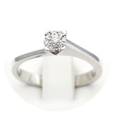 Μονόπετρο δαχτυλίδι λευκόχρυσο με διαμάντια - WDX138