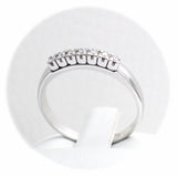 Λευκόχρυσο δαχτυλίδι σειρέ με διαμάντια - WDX148