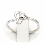 Μονόπετρο δαχτυλίδι λευκόχρυσο με διαμάντι - WDX149