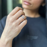 Μονόπετρο δαχτυλίδι λευκόχρυσο - WDZ311