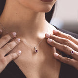 Λευκόχρυσο κολιέ