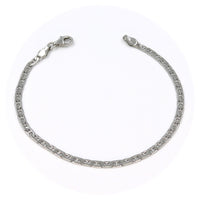 Ασημένιο βραχιόλι αλυσίδα σε σχέδιο θήτα