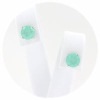 Ασημένια σκουλαρίκια με πράσινες πέτρες