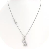 Ασημένιο ανάγλυφο ζώδιο "Αιγόκερως" με αλυσίδα