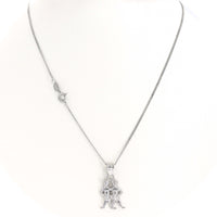 Ασημένιο ανάγλυφο ζώδιο "Δίδυμος" με αλυσίδα