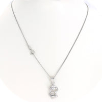 Ασημένιο ανάγλυφο ζώδιο "Ιχθύς" με αλυσίδα