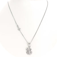 Ασημένιο ανάγλυφο ζώδιο "Καρκίνος" με αλυσίδα