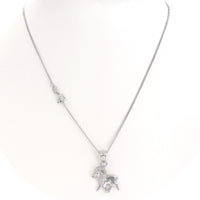 Ασημένιο ανάγλυφο ζώδιο "Κριός" με αλυσίδα