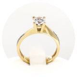 Μονόπετρο δαχτυλίδι χρυσό - GD355