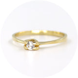 Μονόπετρο δαχτυλίδι χρυσό - GDZ283