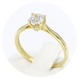 Μονόπετρο δαχτυλίδι χρυσό - GD343