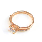 Μονόπετρο δαχτυλίδι ροζ χρυσό - GD203
