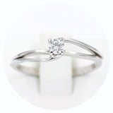 Μονόπετρο δαχτυλίδι λευκόχρυσο με διαμάντι - WDX092