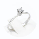 Μονόπετρο δαχτυλίδι λευκόχρυσο με διαμάντι - WDX098
