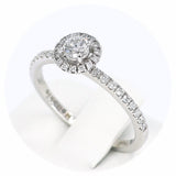 Μονόπετρο δαχτυλίδι λευκόχρυσο με διαμάντια - WDX085