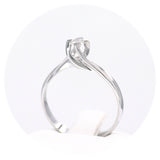 Μονόπετρο δαχτυλίδι λευκόχρυσο με διαμάντι - WDX095