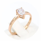 Μονόπετρο δαχτυλίδι ροζ χρυσό - GD217