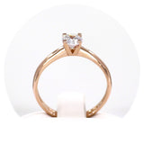 Μονόπετρο δαχτυλίδι ροζ χρυσό - GD344