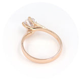 Μονόπετρο δαχτυλίδι ροζ χρυσό - GD345
