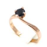 Μονόπετρο δαχτυλίδι ροζ χρυσό - GD207