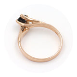 Ροζ χρυσό μονόπετρο δαχτυλίδι - GD207