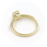 Χρυσό μονόπετρο δαχτυλίδι - GDZ280