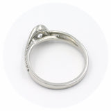 Λευκόχρυσο μονόπετρο δαχτυλίδι - WD393
