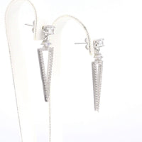 Ασημένια σκουλαρίκια - Orange - Kosmima