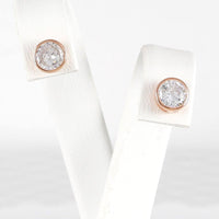 Ασημένια σκουλαρίκια - Orange - Kosmima