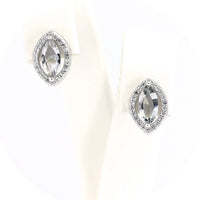 Ασημένια σκουλαρίκια - Orange - Kosmima