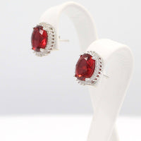 Ασημένια σκουλαρίκια - Orange - Kosmima