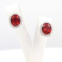 Ασημένια σκουλαρίκια - Orange - Kosmima