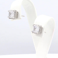 Ασημένια σκουλαρίκια - Orange - Kosmima