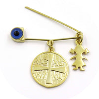 Ασημένιο φυλαχτό - Orange - Kosmima