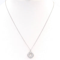 Κολιέ με μοτίφ από λευκές πέτρες Ασημένιο