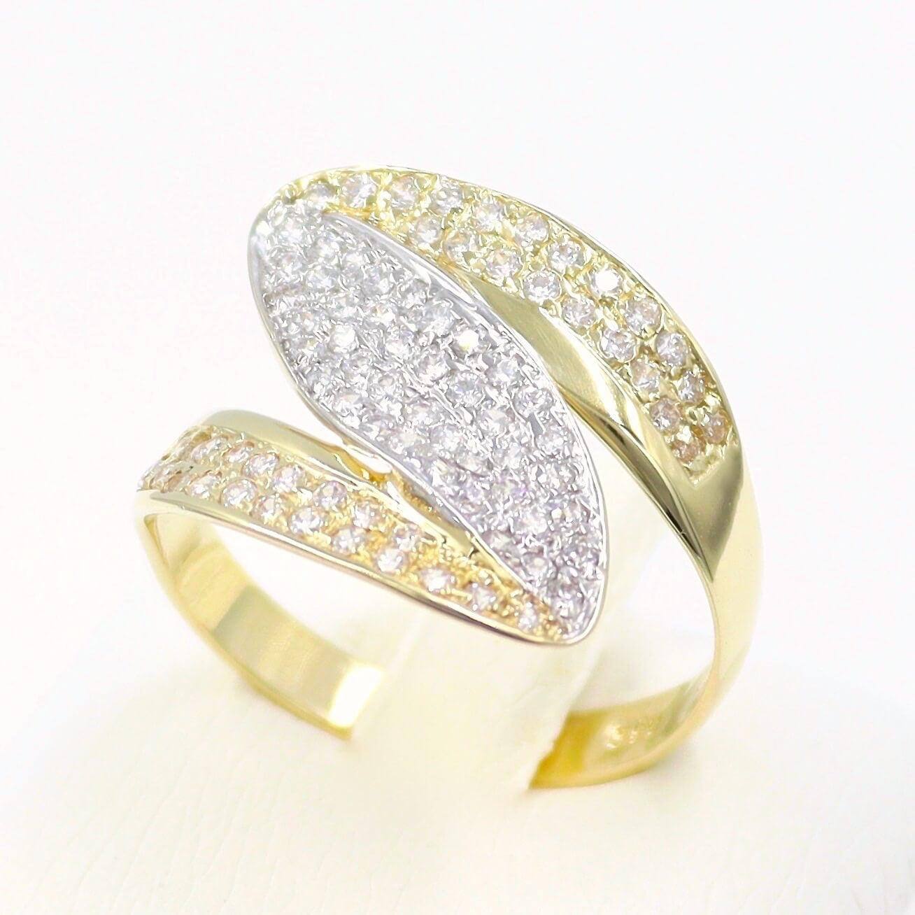 Δαχτυλίδι δίχρωμο χρυσό, από κίτρινο και λευκό χρυσό