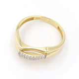 Χρυσό γυναικείο δαχτυλίδι 14 καράτια με λευκά ζιργκόν