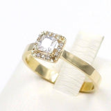 Χρυσό μονόπετρο δαχτυλίδι - GDZ269