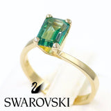 Μονόπετρο δαχτυλίδι Swarovski χρυσό - GD194