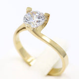 Μονόπετρο δαχτυλίδι χρυσό - GD079
