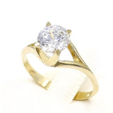 Μονόπετρο δαχτυλίδι χρυσό - GD249