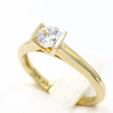 Μονόπετρο δαχτυλίδι χρυσό - GD284