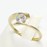 Μονόπετρο δαχτυλίδι χρυσό - GD022