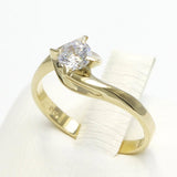 Μονόπετρο δαχτυλίδι χρυσό - GD164