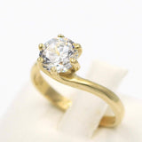 Μονόπετρο δαχτυλίδι χρυσό - GDZ029