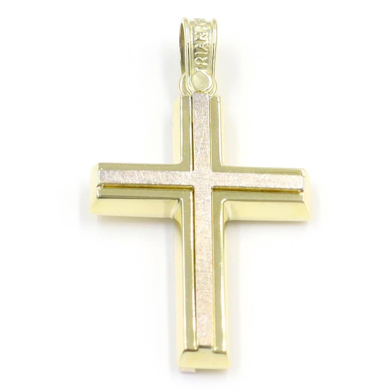 Βαπτιστικός σταυρός από χρυσό 14 καρατίων, Τριάντος
