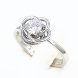 Μονόπετρο δαχτυλίδι λευκόχρυσο - WD339