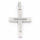 Βαπτιστικός ανδρικός σταυρός με σαγρέ επιφάνεια